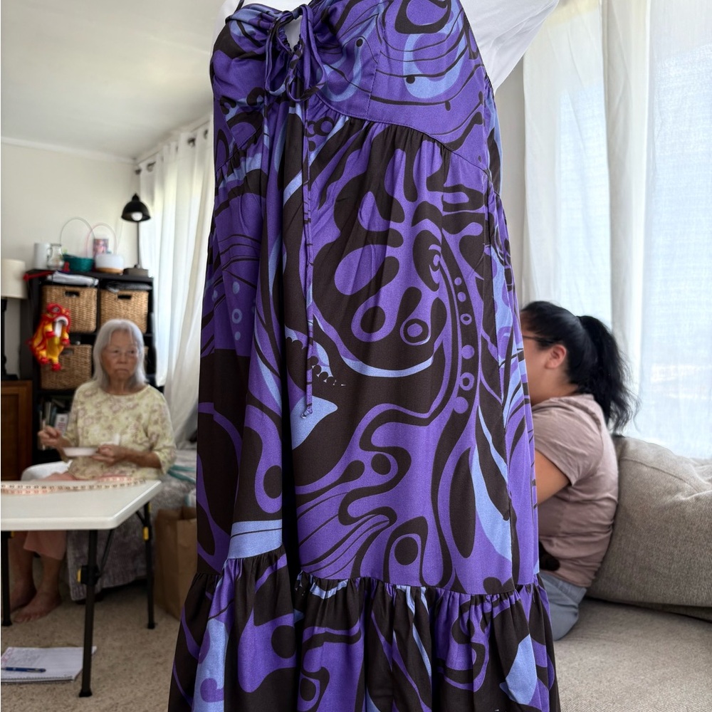 Manuhealii BNWT Vintage! Rare Style and size XL Purple/blk/blue Auli’i Dress